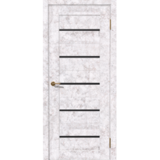 Дверь межкомнатная Дубрава Сибирь Флор АСТРА бетон, стекло черное